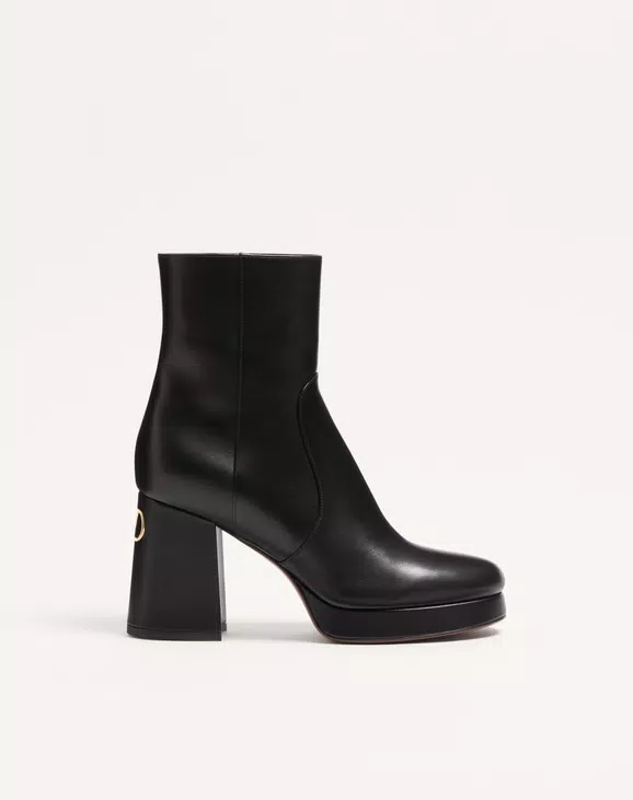 Valentino Fawcette Platform Ankle Boot In Calfskin 90Mm - Image 1